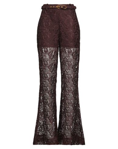 Zimmermann Woman Pants Chocolate Brown Size 3 Polyester