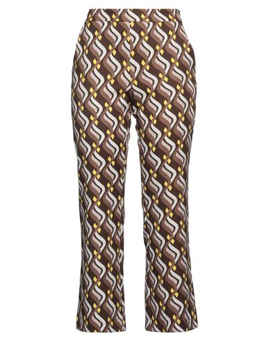 Maliparmi Malìparmi Woman Pants Brown Size 8 Polyester, Elastane In Multi