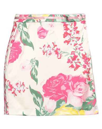 Blugirl Woman Mini Skirt Cream Size 10 Polyester, Elastane In Multi