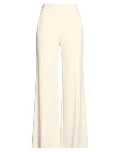 Windsor . Woman Pants Ivory Size 6 Recycled Polyester, Viscose, Elastane In White
