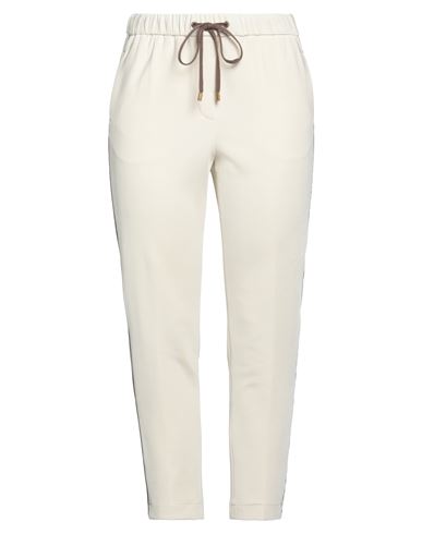 Peserico Woman Pants Ivory Size 4 Polyamide, Elastane, Cotton In White