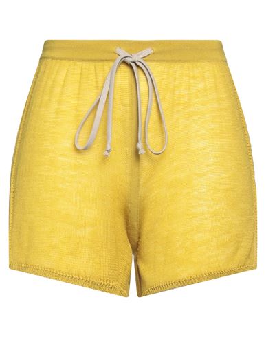 Rick Owens Woman Shorts & Bermuda Shorts Mustard Size S Virgin Wool In Yellow