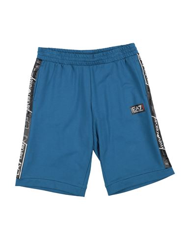 Ea7 Toddler Boy Shorts & Bermuda Shorts Slate Blue Size 4 Cotton In Blue