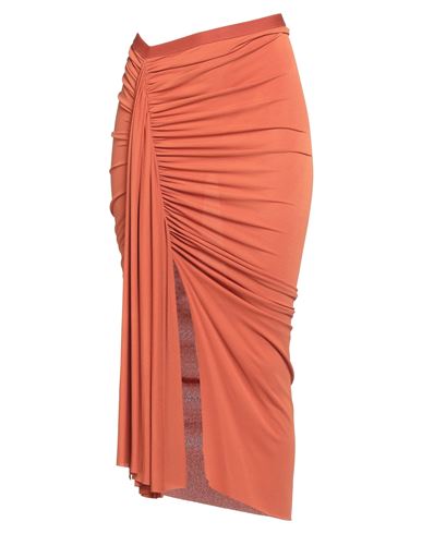 Rick Owens Lilies Woman Maxi Skirt Orange Size 6 Viscose, Polyamide, Elastane