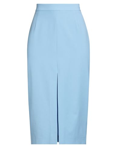 Woman Midi skirt Sky blue Size 6 Polyester, Viscose, Elastane