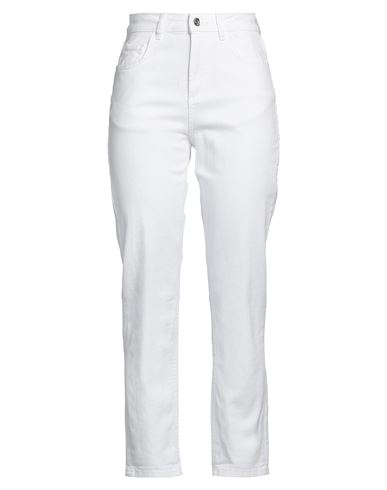 Liu •jo Woman Jeans White Size 26w-28l Cotton, Elastomultiester, Elastane In White