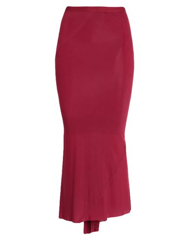 Rick Owens Woman Maxi Skirt Garnet Size 6 Cupro, Elastane