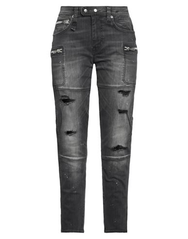 R13 Woman Jeans Black Size 32 Cotton, Polyester, Elastane, Calfskin In Black