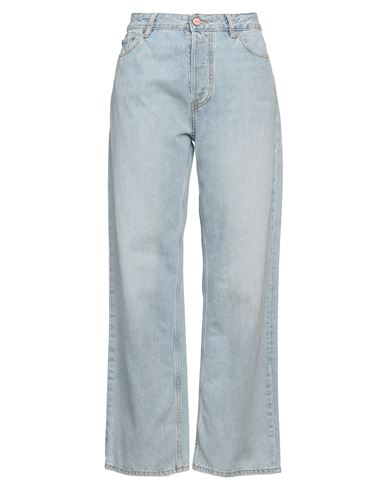 Ganni Woman Jeans Blue Size 30w-32l Organic Cotton In Blue