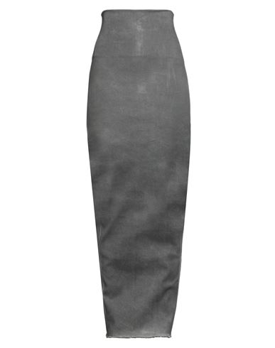 Rick Owens Woman Denim Skirt Grey Size 4 Cotton, Elastomultiester, Rubber In Gray