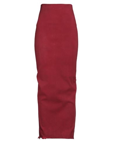 Rick Owens Woman Denim Skirt Red Size 6 Cotton, Elastomultiester, Rubber In Red