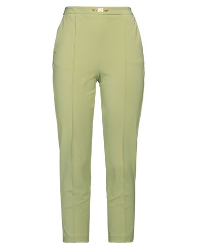 Elisabetta Franchi Woman Pants Light Green Size 10 Polyester, Elastane In Green