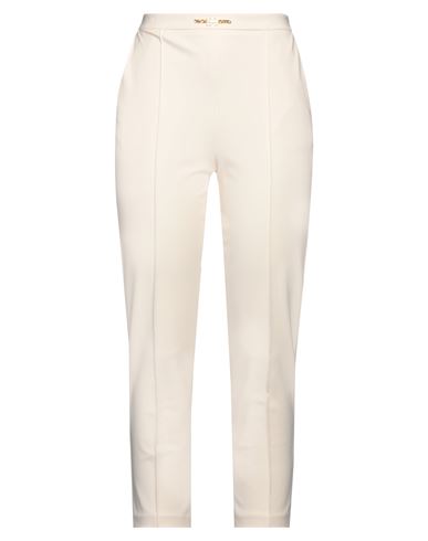 Elisabetta Franchi Woman Pants Cream Size 8 Polyester, Elastane In White