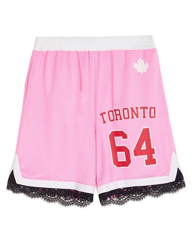 Dsquared2 Man Shorts & Bermuda Shorts Pink Size L Polyester, Cotton, Viscose In Pink