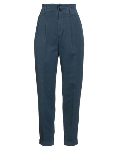 Aspesi Woman Pants Navy Size 4 Cotton, Elastane In Blue