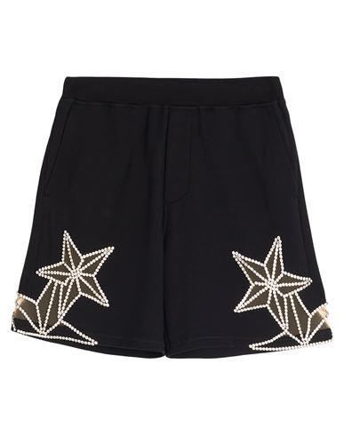 Dsquared2 Man Shorts & Bermuda Shorts Black Size L Cotton, Elastane, Polyamide, Glass In Black