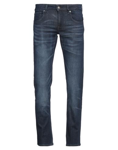 Guess Man Jeans Blue Size 34w-30l Cotton, Tencel Modal, Silk, Polyester, Elastane In Blue