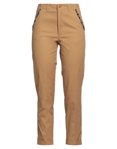 Shop Liu •jo Woman Pants Sand Size 8 Cotton, Elastane In Beige