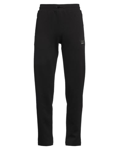 Ea7 Man Pants Black Size Xxl Cotton, Polyester, Elastane In Black