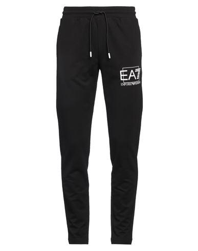 Ea7 Man Pants Black Size 3xl Cotton, Elastane In Black