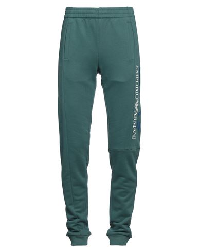Ea7 Man Pants Deep Teal Size 3xl Cotton, Polyester In Green