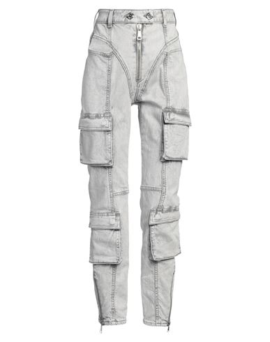 Elisabetta Franchi Woman Jeans Light Grey Size 27 Cotton, Elastane In Grey