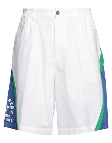 DSQUARED2 DSQUARED2 MAN SHORTS & BERMUDA SHORTS WHITE SIZE 36 COTTON, POLYESTER 