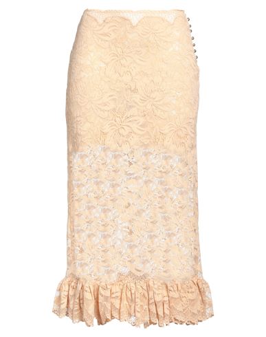 Rabanne Woman Midi Skirt Apricot Size 6 Polyamide, Elastane In Orange