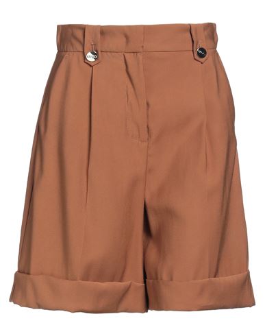 LIU •JO LIU •JO WOMAN SHORTS & BERMUDA SHORTS CAMEL SIZE 8 VISCOSE, POLYESTER 