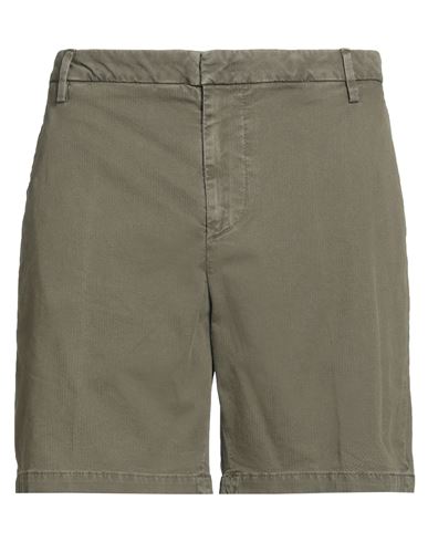 Dondup Man Shorts & Bermuda Shorts Military Green Size 36 Cotton, Elastane In Green