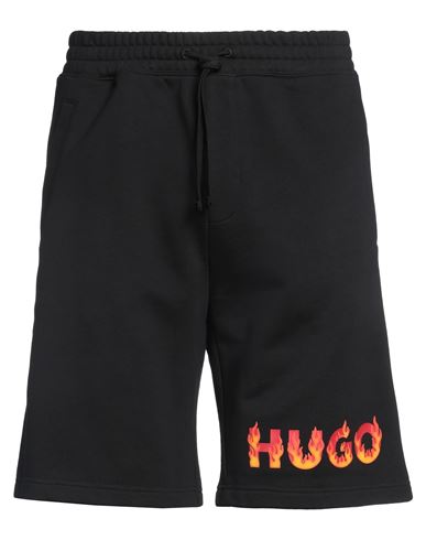 Hugo Boss Hugo Man Shorts & Bermuda Shorts Black Size Xl Cotton In Black