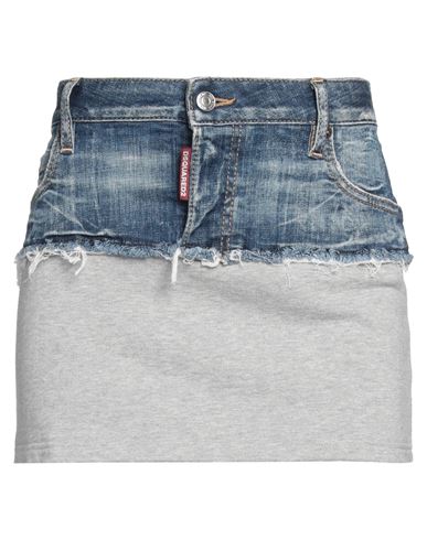 Dsquared2 Woman Denim Skirt Blue Size L Cotton, Elastane In Blue