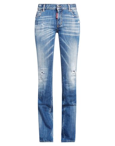 Dsquared2 Woman Jeans Blue Size 4 Cotton, Elastane In Blue