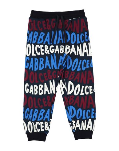 Dolce & Gabbana Toddler Boy Pants Midnight Blue Size 4 Cotton, Elastane In Blue