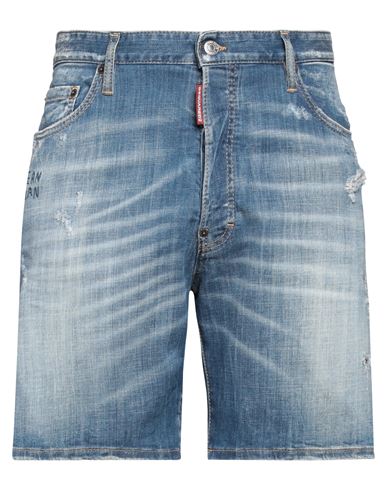 Dsquared2 Man Denim Shorts Blue Size 36 Cotton, Elastane In Blue