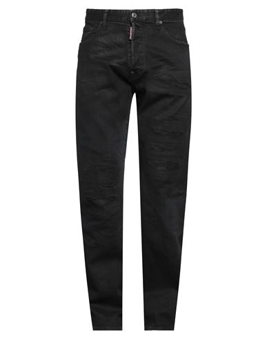 Dsquared2 Man Jeans Black Size 38 Cotton, Elastane In Black