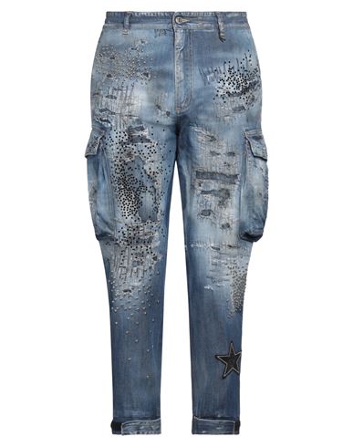 Dsquared2 Man Jeans Blue Size 38 Cotton, Elastane In Blue