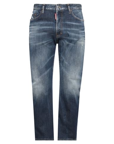 Dsquared2 Man Jeans Blue Size 36 Cotton, Elastomultiester, Elastane In Blue