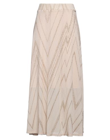 Liu •jo High-waisted Chevron-pattern Skirt In Beige