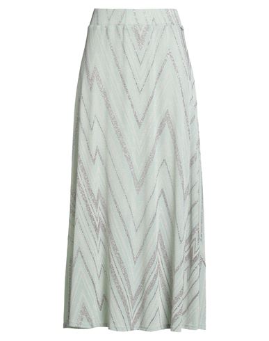 Liu •jo Woman Maxi Skirt Light Green Size 8 Polyamide, Polyester, Elastane