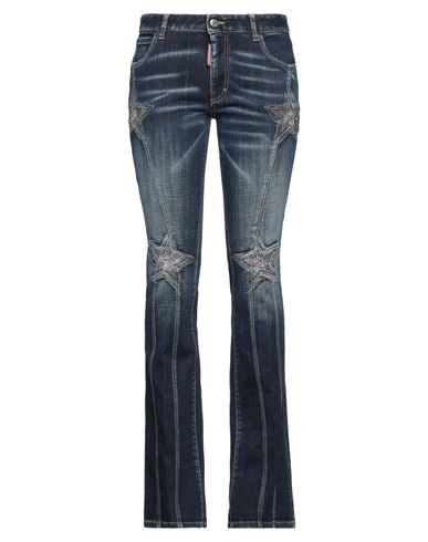 Dsquared2 Woman Jeans Blue Size 8 Cotton, Elastane In Blue