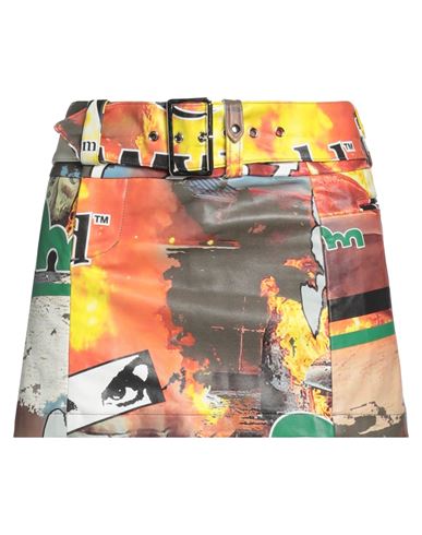 Perks And Mini P. A.m.  Woman Mini Skirt Brown Size M Polyester, Polyurethane In Brown
