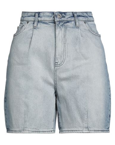 Armani Exchange Woman Denim Shorts Blue Size 30 Cotton, Elastane In Blue