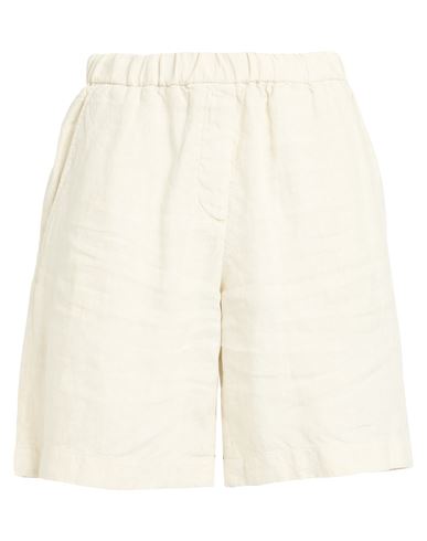 BOGLIOLI BOGLIOLI WOMAN SHORTS & BERMUDA SHORTS IVORY SIZE 4 LINEN 