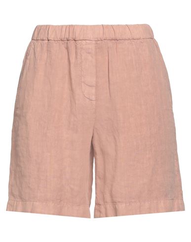 Boglioli Woman Shorts & Bermuda Shorts Light Brown Size 6 Linen In Beige