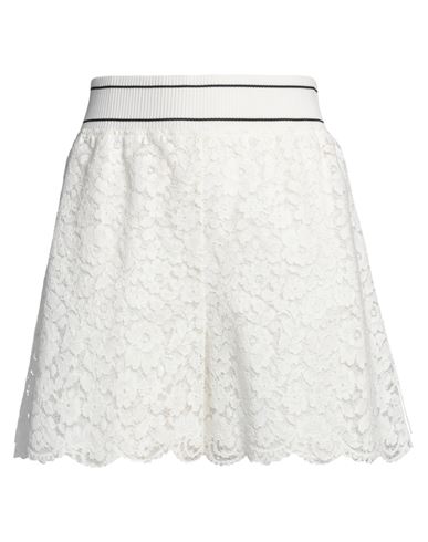Boutique Moschino Woman Shorts & Bermuda Shorts White Size 10 Cotton, Polyamide, Viscose, Elastane In White