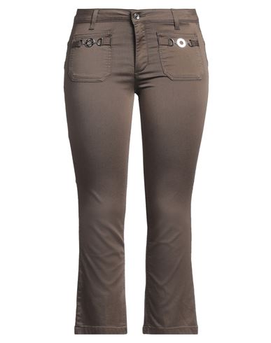Liu •jo Mid-waist Flared Trousers In Green