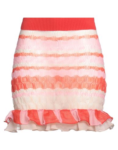 Nadia Wire Woman Mini Skirt Tomato Red Size Onesize Polyester, Nylon In Tomato Red