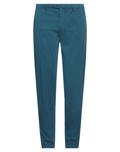 Boglioli Man Pants Deep Teal Size 40 Cotton, Elastane In Green