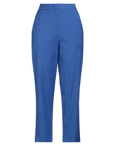 Shop Meimeij Woman Pants Bright Blue Size 8 Polyester, Wool, Elastane, Acetate